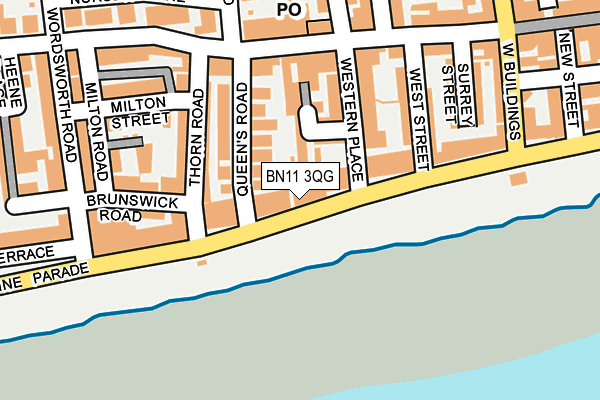 BN11 3QG map - OS OpenMap – Local (Ordnance Survey) BN11 3QG map - OS OpenMap – Local (Ordnance Survey)