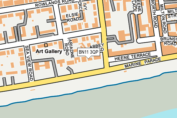 BN11 3QP map - OS OpenMap – Local (Ordnance Survey)