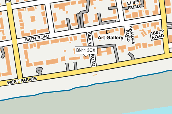 BN11 3QX map - OS OpenMap – Local (Ordnance Survey) BN11 3QX map - OS OpenMap – Local (Ordnance Survey)