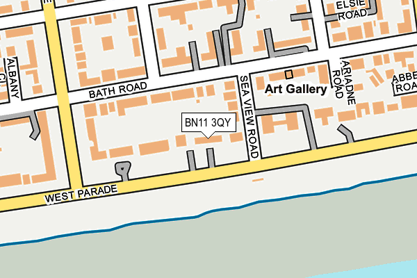 BN11 3QY map - OS OpenMap – Local (Ordnance Survey) BN11 3QY map - OS OpenMap – Local (Ordnance Survey)