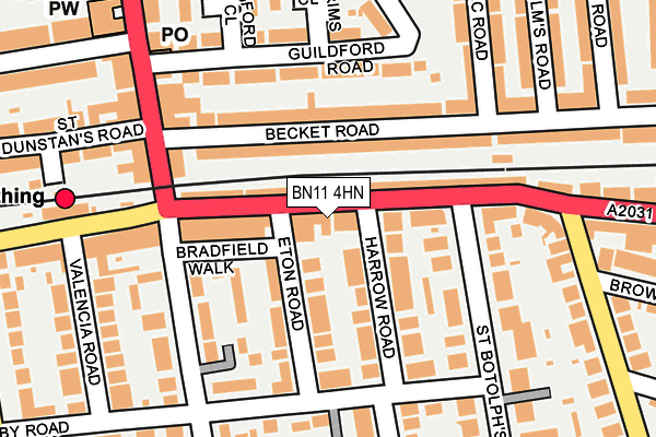 BN11 4HN map - OS OpenMap – Local (Ordnance Survey) BN11 4HN map - OS OpenMap – Local (Ordnance Survey)