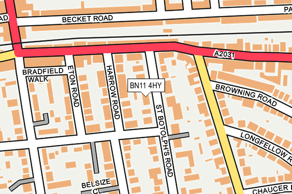 BN11 4HY map - OS OpenMap – Local (Ordnance Survey) BN11 4HY map - OS OpenMap – Local (Ordnance Survey)