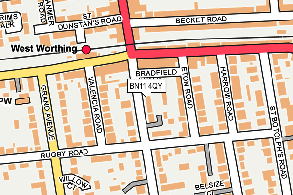 BN11 4QY map - OS OpenMap – Local (Ordnance Survey) BN11 4QY map - OS OpenMap – Local (Ordnance Survey)