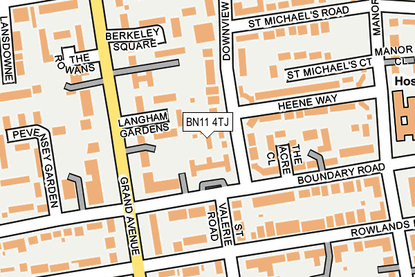BN11 4TJ map - OS OpenMap – Local (Ordnance Survey) BN11 4TJ map - OS OpenMap – Local (Ordnance Survey)