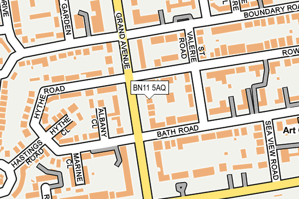 BN11 5AQ map - OS OpenMap – Local (Ordnance Survey) BN11 5AQ map - OS OpenMap – Local (Ordnance Survey)