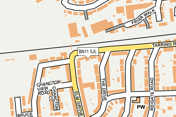 BN11 5JL map - OS OpenMap – Local (Ordnance Survey) BN11 5JL map - OS OpenMap – Local (Ordnance Survey)
