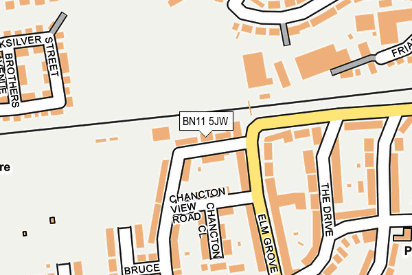 BN11 5JW map - OS OpenMap – Local (Ordnance Survey) BN11 5JW map - OS OpenMap – Local (Ordnance Survey)