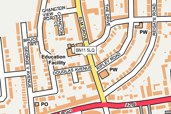 BN11 5LQ map - OS OpenMap – Local (Ordnance Survey) BN11 5LQ map - OS OpenMap – Local (Ordnance Survey)