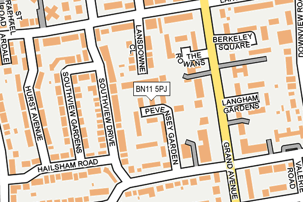 BN11 5PJ map - OS OpenMap – Local (Ordnance Survey) BN11 5PJ map - OS OpenMap – Local (Ordnance Survey)