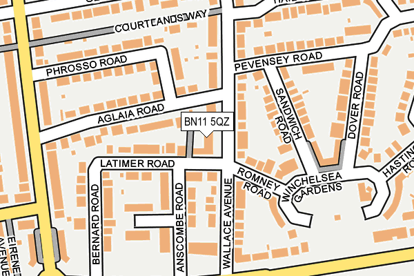 BN11 5QZ map - OS OpenMap – Local (Ordnance Survey) BN11 5QZ map - OS OpenMap – Local (Ordnance Survey)