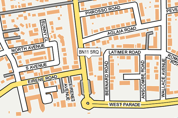BN11 5RQ map - OS OpenMap – Local (Ordnance Survey) BN11 5RQ map - OS OpenMap – Local (Ordnance Survey)