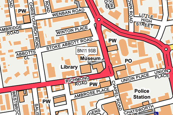 BN11 9SB map - OS OpenMap – Local (Ordnance Survey) BN11 9SB map - OS OpenMap – Local (Ordnance Survey)