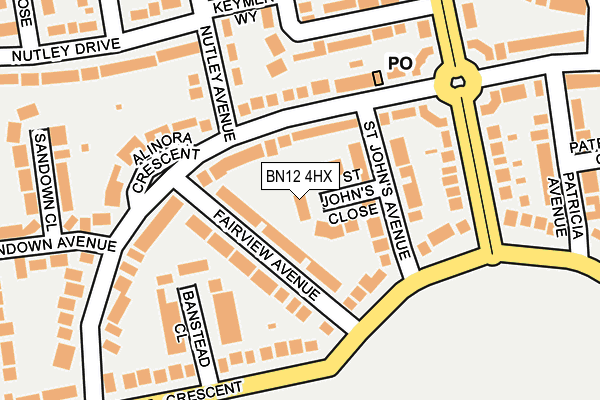 BN12 4HX map - OS OpenMap – Local (Ordnance Survey) BN12 4HX map - OS OpenMap – Local (Ordnance Survey)