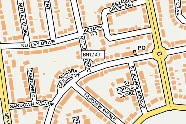 BN12 4JT map - OS OpenMap – Local (Ordnance Survey) BN12 4JT map - OS OpenMap – Local (Ordnance Survey)