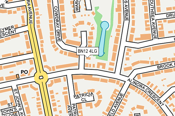 BN12 4LG map - OS OpenMap – Local (Ordnance Survey) BN12 4LG map - OS OpenMap – Local (Ordnance Survey)