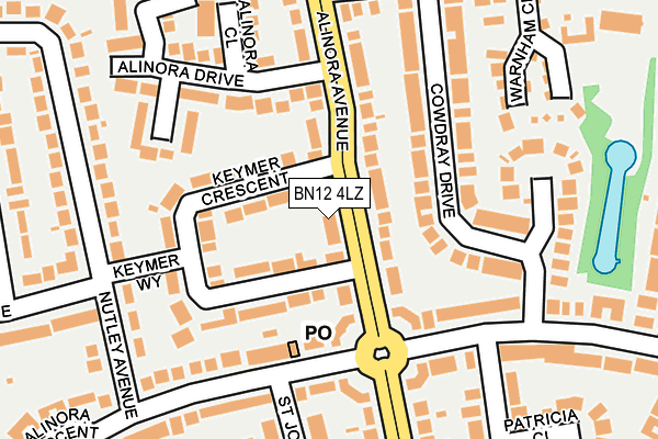 BN12 4LZ map - OS OpenMap – Local (Ordnance Survey) BN12 4LZ map - OS OpenMap – Local (Ordnance Survey)