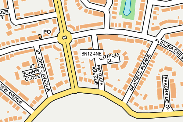 BN12 4NE map - OS OpenMap – Local (Ordnance Survey) BN12 4NE map - OS OpenMap – Local (Ordnance Survey)