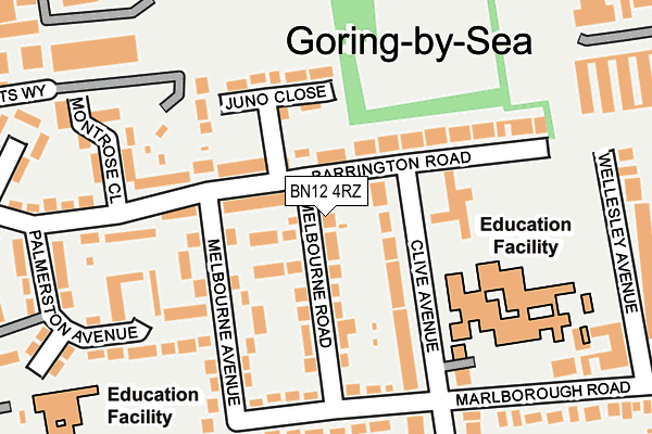 BN12 4RZ map - OS OpenMap – Local (Ordnance Survey) BN12 4RZ map - OS OpenMap – Local (Ordnance Survey)