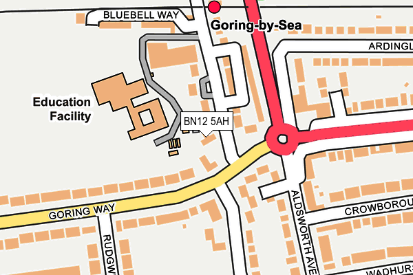 BN12 5AH map - OS OpenMap – Local (Ordnance Survey) BN12 5AH map - OS OpenMap – Local (Ordnance Survey)