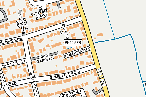 BN12 5ER map - OS OpenMap – Local (Ordnance Survey) BN12 5ER map - OS OpenMap – Local (Ordnance Survey)