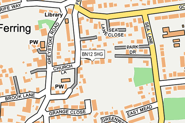 BN12 5HG map - OS OpenMap – Local (Ordnance Survey) BN12 5HG map - OS OpenMap – Local (Ordnance Survey)