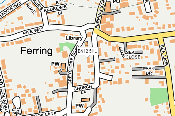 BN12 5HL map - OS OpenMap – Local (Ordnance Survey) BN12 5HL map - OS OpenMap – Local (Ordnance Survey)