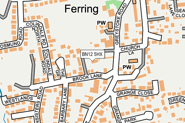 BN12 5HX map - OS OpenMap – Local (Ordnance Survey) BN12 5HX map - OS OpenMap – Local (Ordnance Survey)