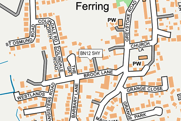 BN12 5HY map - OS OpenMap – Local (Ordnance Survey) BN12 5HY map - OS OpenMap – Local (Ordnance Survey)