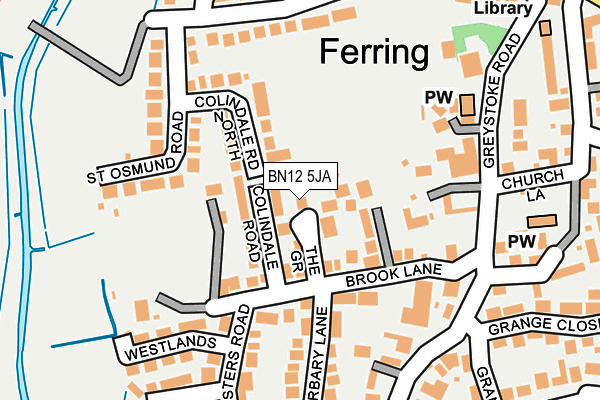 BN12 5JA map - OS OpenMap – Local (Ordnance Survey) BN12 5JA map - OS OpenMap – Local (Ordnance Survey)