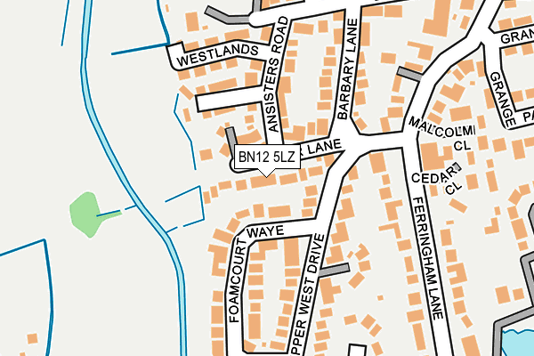 BN12 5LZ map - OS OpenMap – Local (Ordnance Survey) BN12 5LZ map - OS OpenMap – Local (Ordnance Survey)