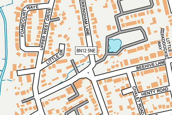 BN12 5NE map - OS OpenMap – Local (Ordnance Survey) BN12 5NE map - OS OpenMap – Local (Ordnance Survey)