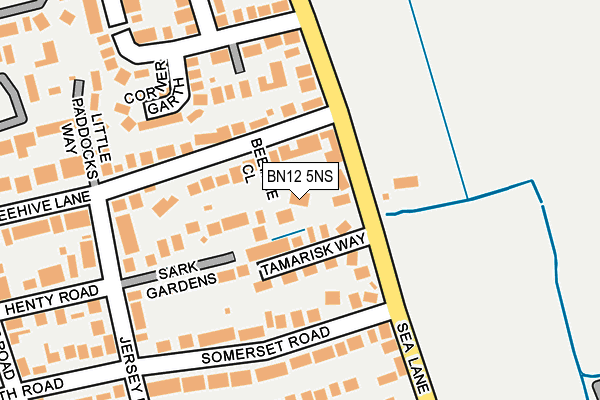 BN12 5NS map - OS OpenMap – Local (Ordnance Survey) BN12 5NS map - OS OpenMap – Local (Ordnance Survey)