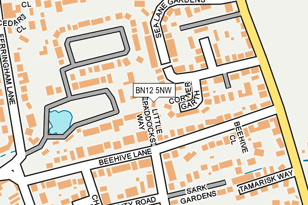 BN12 5NW map - OS OpenMap – Local (Ordnance Survey) BN12 5NW map - OS OpenMap – Local (Ordnance Survey)