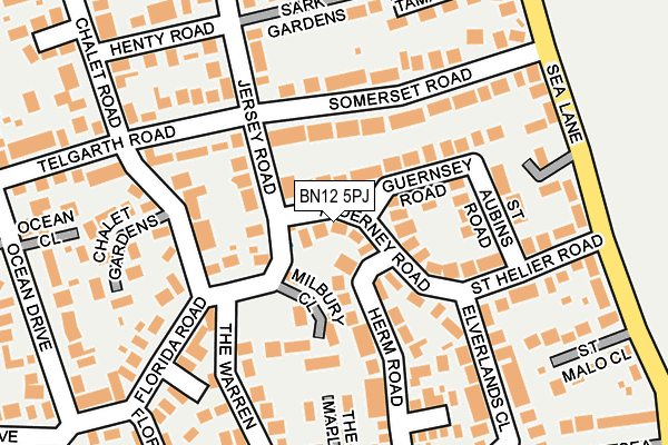 BN12 5PJ map - OS OpenMap – Local (Ordnance Survey) BN12 5PJ map - OS OpenMap – Local (Ordnance Survey)