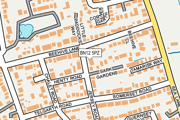 BN12 5PZ map - OS OpenMap – Local (Ordnance Survey) BN12 5PZ map - OS OpenMap – Local (Ordnance Survey)