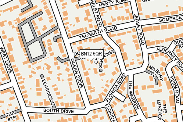 BN12 5QR map - OS OpenMap – Local (Ordnance Survey) BN12 5QR map - OS OpenMap – Local (Ordnance Survey)
