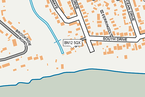 BN12 5QX map - OS OpenMap – Local (Ordnance Survey)