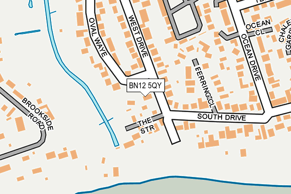 BN12 5QY map - OS OpenMap – Local (Ordnance Survey) BN12 5QY map - OS OpenMap – Local (Ordnance Survey)