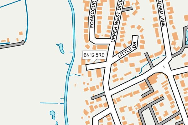 BN12 5RE map - OS OpenMap – Local (Ordnance Survey) BN12 5RE map - OS OpenMap – Local (Ordnance Survey)