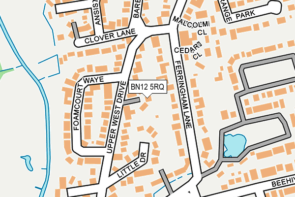 BN12 5RQ map - OS OpenMap – Local (Ordnance Survey) BN12 5RQ map - OS OpenMap – Local (Ordnance Survey)