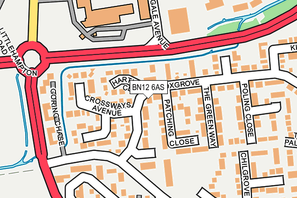 BN12 6AS map - OS OpenMap – Local (Ordnance Survey) BN12 6AS map - OS OpenMap – Local (Ordnance Survey)