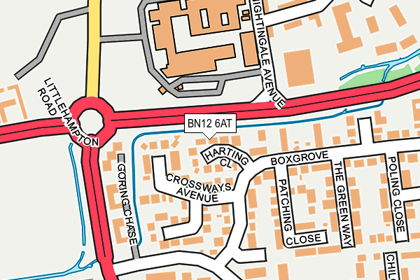 BN12 6AT map - OS OpenMap – Local (Ordnance Survey) BN12 6AT map - OS OpenMap – Local (Ordnance Survey)