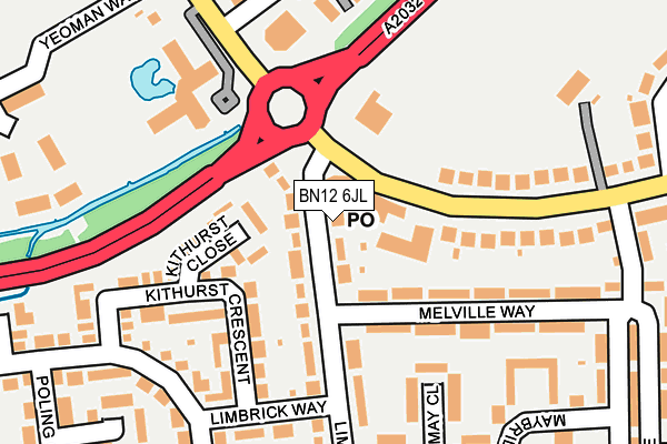 BN12 6JL map - OS OpenMap – Local (Ordnance Survey) BN12 6JL map - OS OpenMap – Local (Ordnance Survey)