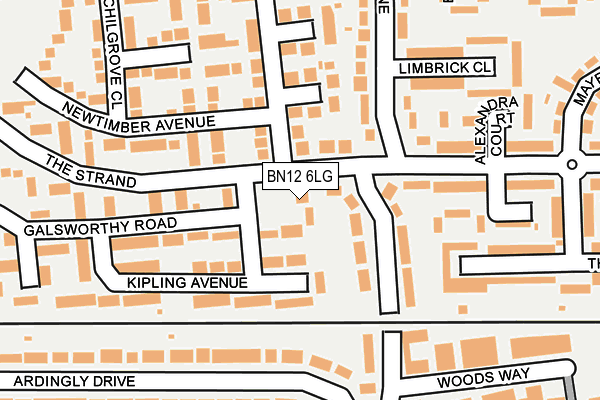 BN12 6LG map - OS OpenMap – Local (Ordnance Survey) BN12 6LG map - OS OpenMap – Local (Ordnance Survey)