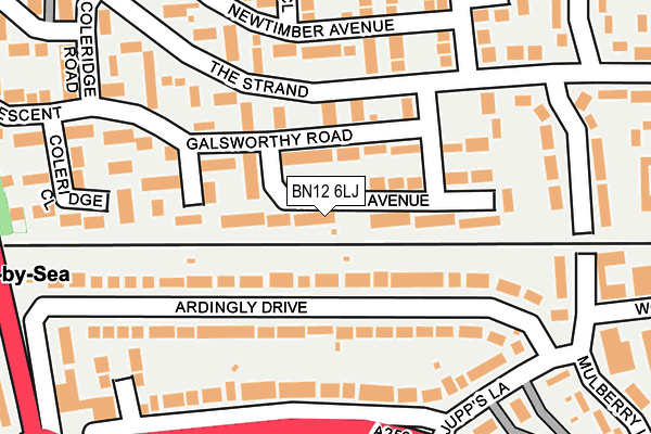 BN12 6LJ map - OS OpenMap – Local (Ordnance Survey) BN12 6LJ map - OS OpenMap – Local (Ordnance Survey)