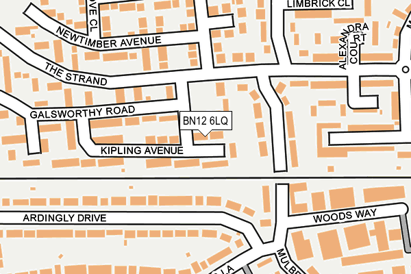 BN12 6LQ map - OS OpenMap – Local (Ordnance Survey) BN12 6LQ map - OS OpenMap – Local (Ordnance Survey)