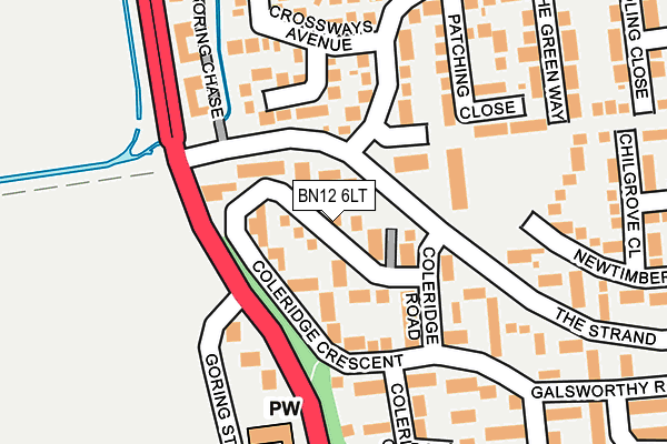 BN12 6LT map - OS OpenMap – Local (Ordnance Survey) BN12 6LT map - OS OpenMap – Local (Ordnance Survey)