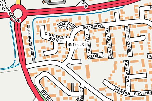 BN12 6LX map - OS OpenMap – Local (Ordnance Survey) BN12 6LX map - OS OpenMap – Local (Ordnance Survey)