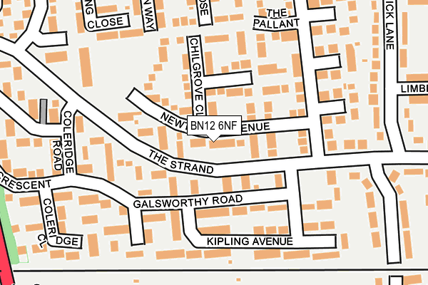 BN12 6NF map - OS OpenMap – Local (Ordnance Survey) BN12 6NF map - OS OpenMap – Local (Ordnance Survey)