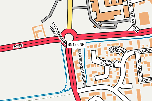 BN12 6NP map - OS OpenMap – Local (Ordnance Survey) BN12 6NP map - OS OpenMap – Local (Ordnance Survey)